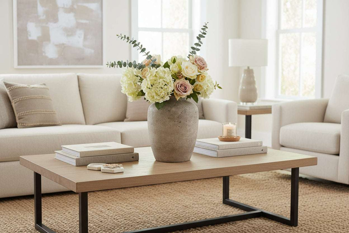 Deruta Medium Mottled Vase GREY CERAMIC Shades 4 Seasons