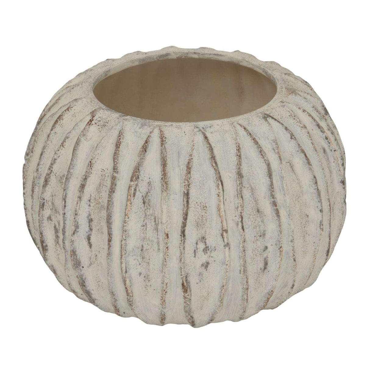 Lorenzo Rotund Fin Vase WHITE CERAMIC Shades 4 Seasons