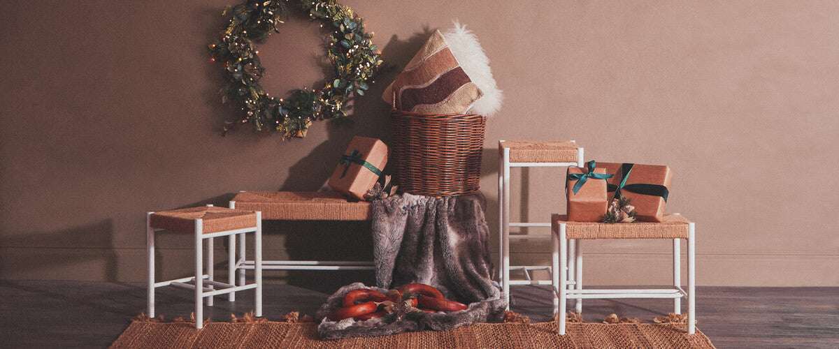 Orsina Luxurious Bosie Lamina Mocha Ombre Fur Throw