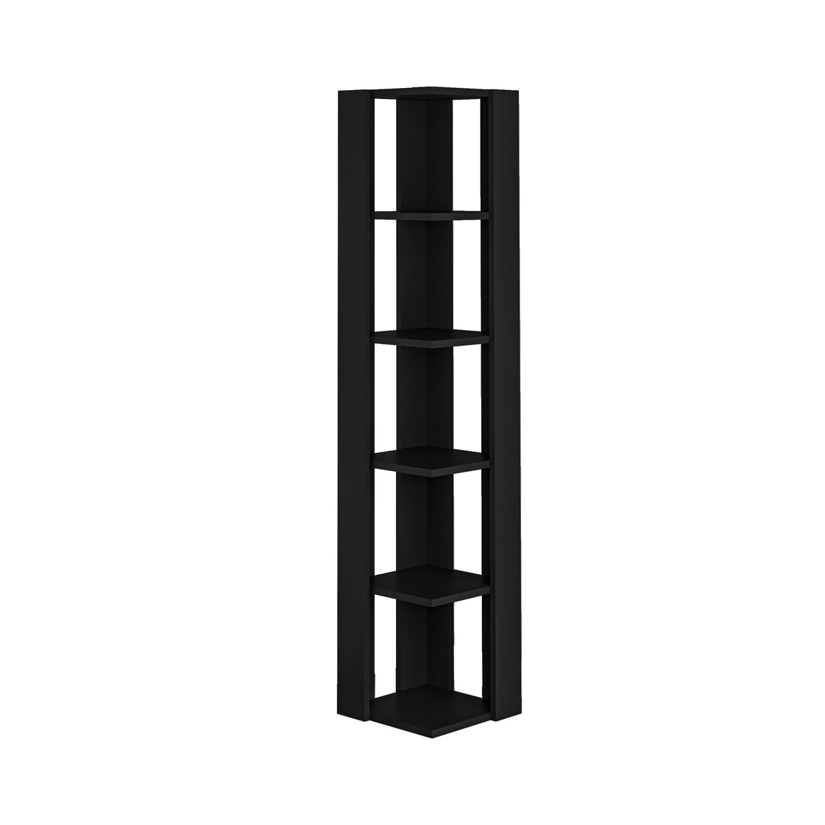 Nati Modern Corner Bookcase Display Unit Tall 161cm