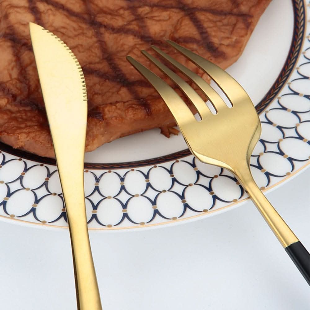 Kitchen Essentials Gold Cutlery Dinnerware Set Kitchen Essentials