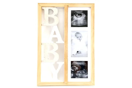 Baby Three Photograph Wooden Frame 43cm - Shades 4 Seasons