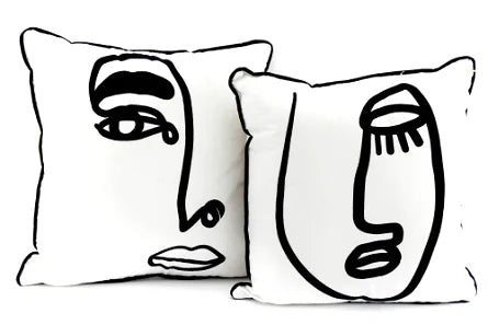 Face Print Scatter Cushions - Shades 4 Seasons