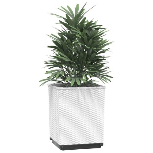 vidaXL Garden Planters 2 pcs Dark Grey 30x30x37 cm Polypropylene vidaXL