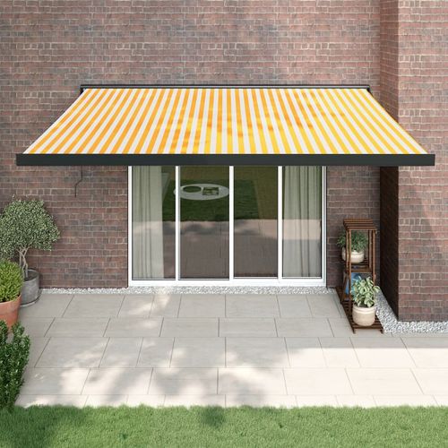 vidaXL Manual Retractable Awning Burgundy 300x250 cm yellow and black 450 x 300 cm vidaXL