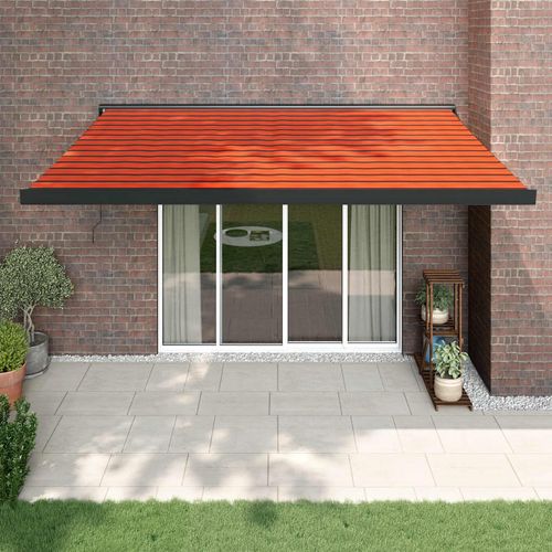 vidaXL Manual Retractable Awning Burgundy 300x250 cm orange and black 450 x 300 cm vidaXL