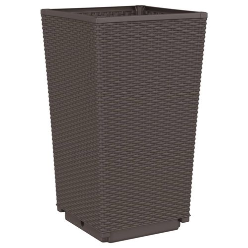 vidaXL Tall Rattan Effect Garden Planters - Weatherproof vidaXL