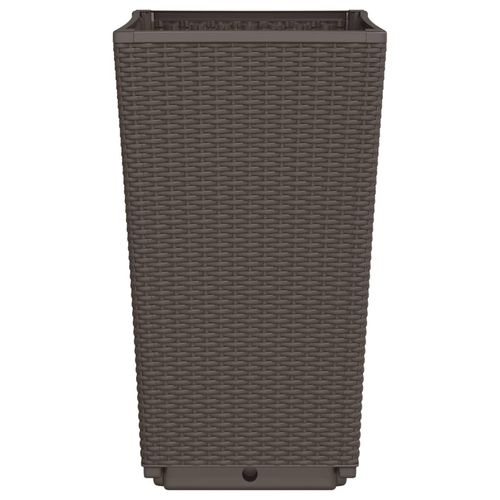 vidaXL Tall Rattan Effect Garden Planters - Weatherproof vidaXL