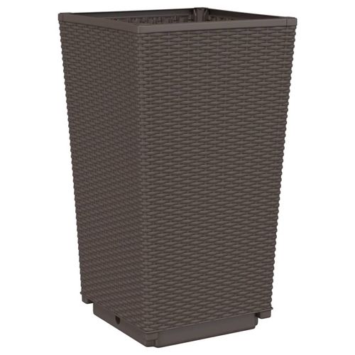 vidaXL Tall Rattan Effect Garden Planters - Weatherproof vidaXL