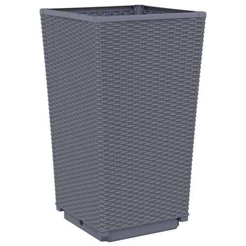vidaXL Tall Rattan Effect Garden Planters - Weatherproof vidaXL