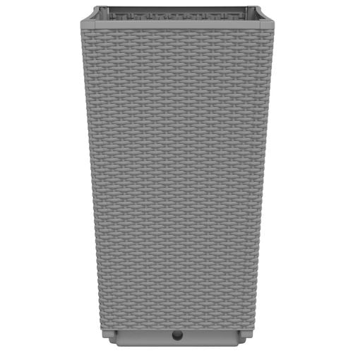 vidaXL Tall Rattan Effect Garden Planters - Weatherproof vidaXL