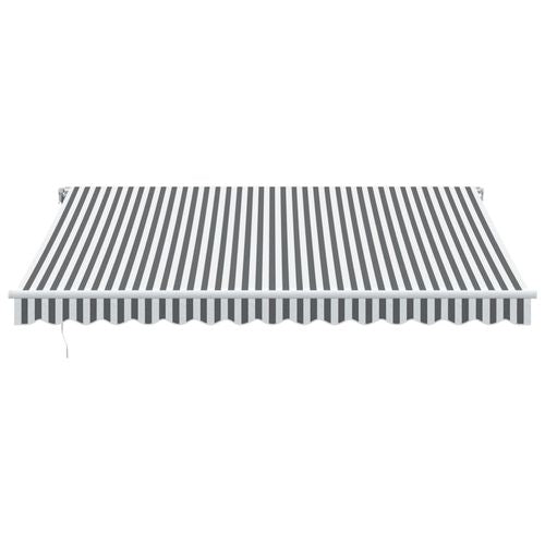 vidaXL Automatic Retractable Awning with LED Anthracite&White 400x350 cm vidaXL