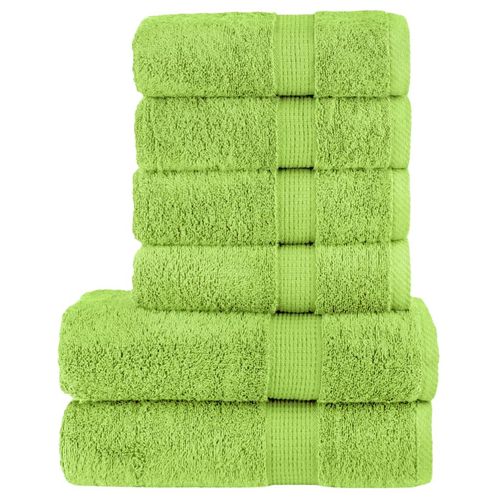 vidaXL Black Cotton Towel Set – Soft & Absorbent Decor apple green vidaXL