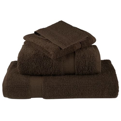 vidaXL Black Cotton Towel Set – Soft & Absorbent Decor vidaXL
