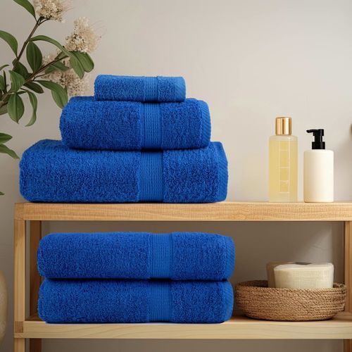 vidaXL Black Cotton Towel Set – Soft & Absorbent Decor vidaXL