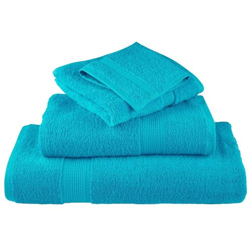 vidaXL Black Cotton Towel Set – Soft & Absorbent Decor vidaXL