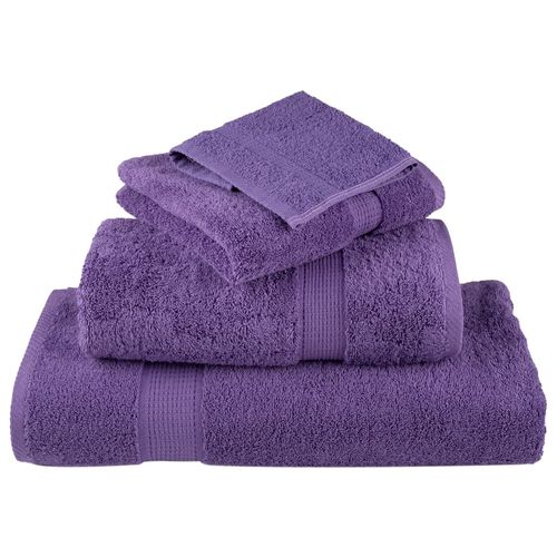 vidaXL Black Cotton Towel Set – Soft & Absorbent Decor vidaXL