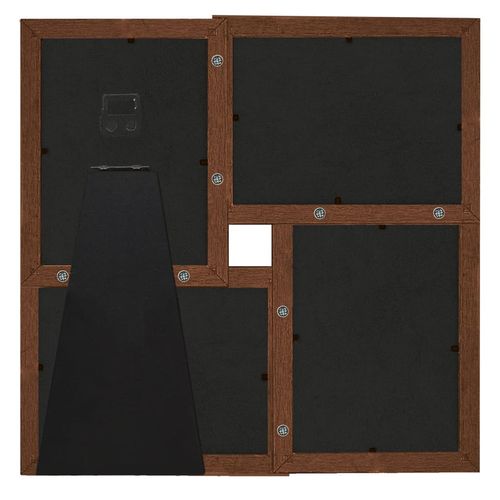 vidaXL Black Wooden Collage Photo Frame for 4 Photos vidaXL
