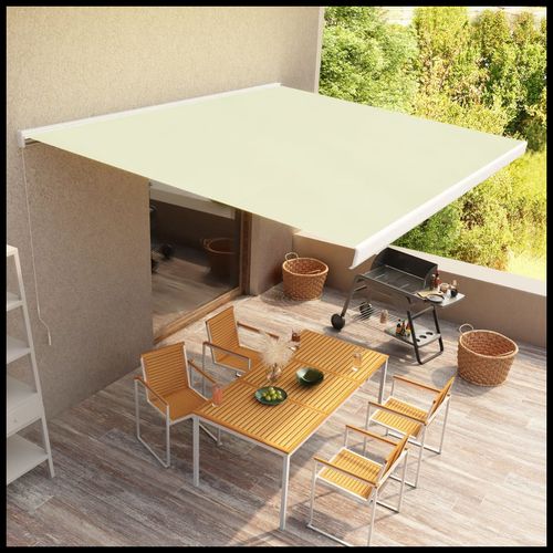 vidaXL Manual Retractable Awning Burgundy 300x250 cm vidaXL