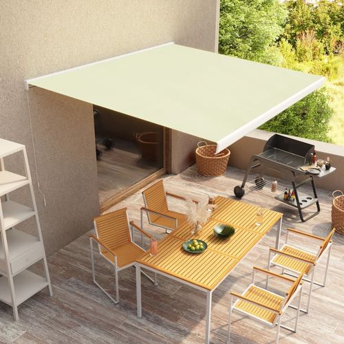 vidaXL Manual Retractable Awning Burgundy 300x250 cm cream 350 x 250 cm vidaXL