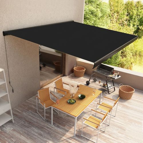vidaXL Manual Retractable Awning Burgundy 300x250 cm anthracite (grey frame) 450 x 300 cm vidaXL