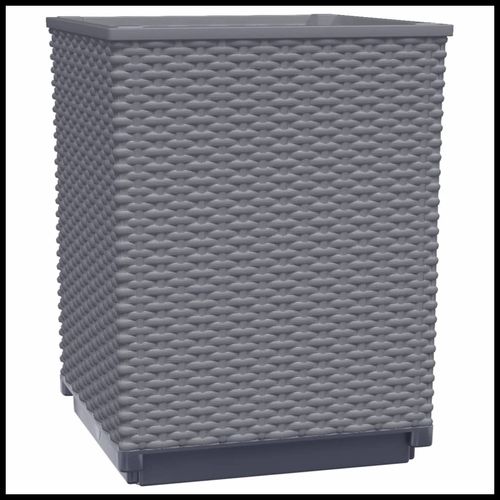 vidaXL Garden Planters 2 pcs Dark Grey 30x30x37 cm Polypropylene vidaXL