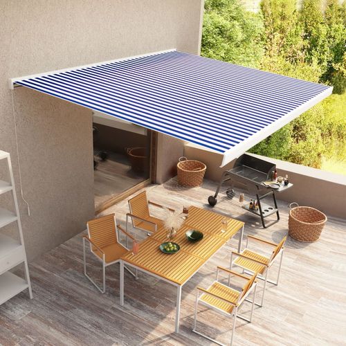 vidaXL Manual Retractable Awning Burgundy 300x250 cm blue and white 450 x 300 cm vidaXL