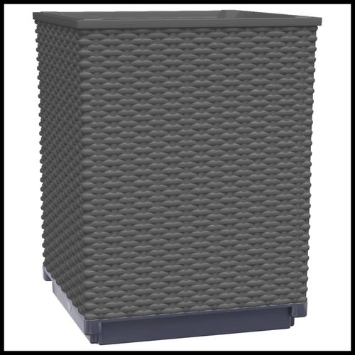 vidaXL Garden Planters 2 pcs Dark Grey 30x30x37 cm Polypropylene vidaXL