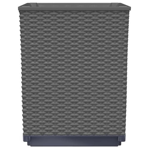 vidaXL Garden Planters 2 pcs Dark Grey 30x30x37 cm Polypropylene vidaXL