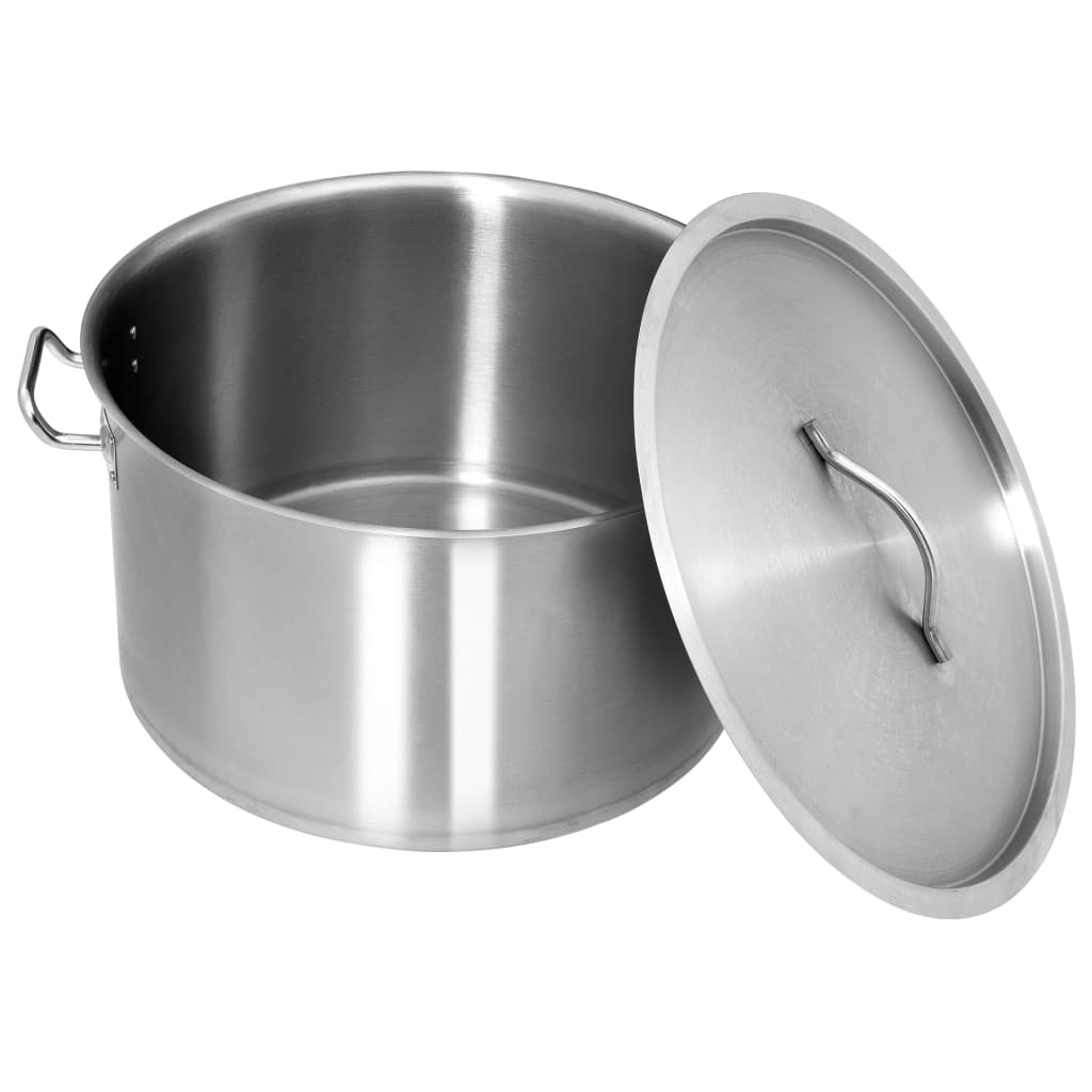vidaXL Stock Pot 26 L 32x32 cm Stainless Steel vidaXL