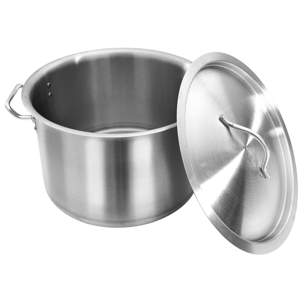 vidaXL Stock Pot 26 L 32x32 cm Stainless Steel vidaXL