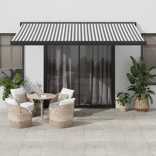 vidaXL Manual Retractable Awning Burgundy 300x250 cm anthracite and black 450 x 300 cm vidaXL
