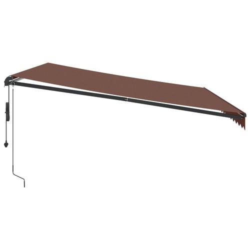 vidaXL Automatic Retractable Awning with LEDs Burgundy 300x250 cm vidaXL