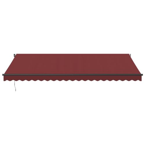 vidaXL Automatic Retractable Awning with LEDs Burgundy 300x250 cm vidaXL