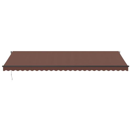 vidaXL Automatic Retractable Awning with LEDs Burgundy 300x250 cm vidaXL