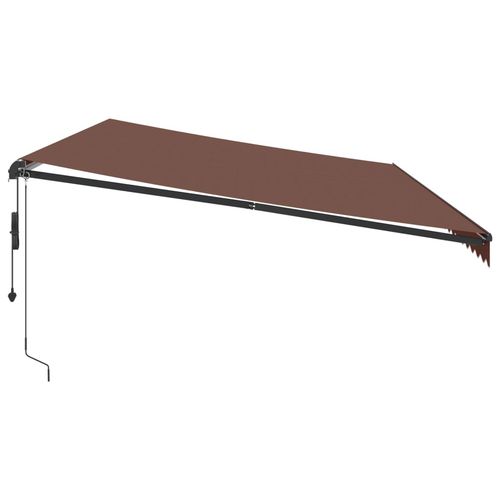 vidaXL Automatic Retractable Awning with LEDs Burgundy 300x250 cm vidaXL
