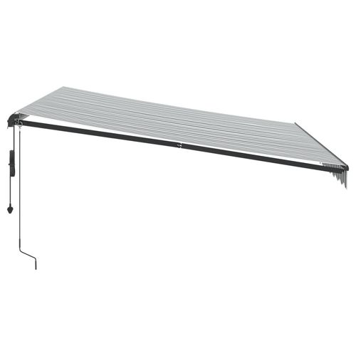 vidaXL Automatic Retractable Awning with LEDs Burgundy 300x250 cm vidaXL