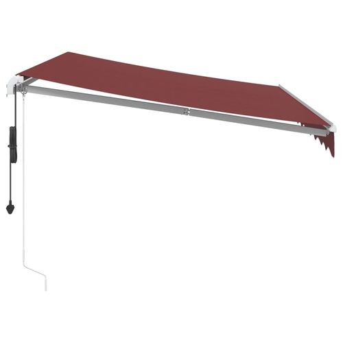 vidaXL Automatic Retractable Awning with LED Anthracite&White 400x350 cm vidaXL