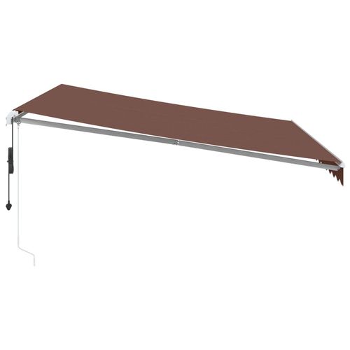 vidaXL Automatic Retractable Awning with LED Anthracite&White 400x350 cm vidaXL
