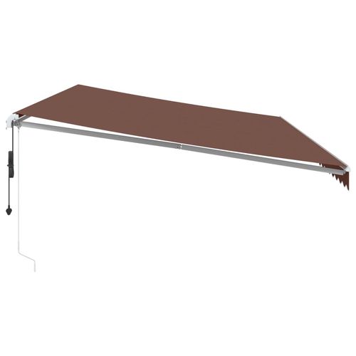 vidaXL Automatic Retractable Awning with LED Anthracite&White 400x350 cm vidaXL