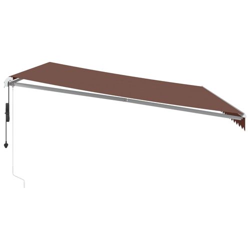 vidaXL Automatic Retractable Awning with LED Anthracite&White 400x350 cm vidaXL