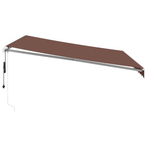 vidaXL Automatic Retractable Awning with LED Anthracite&White 400x350 cm vidaXL