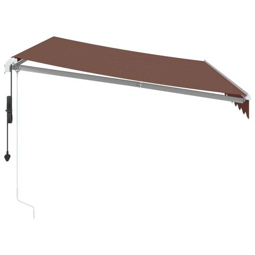 vidaXL Automatic Retractable Awning with LED Anthracite&White 400x350 cm vidaXL