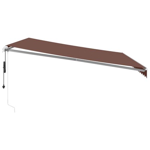 vidaXL Automatic Retractable Awning with LED Anthracite&White 400x350 cm vidaXL