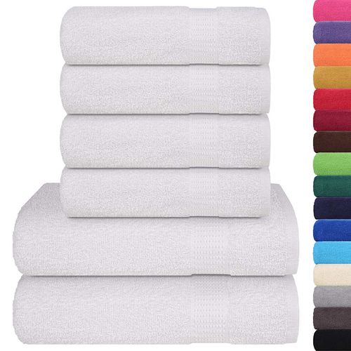 vidaXL Soft Grey Towel Set - 6-Piece Cotton Towels vidaXL
