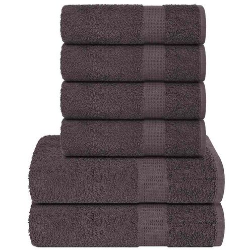 vidaXL Soft Grey Towel Set - 6-Piece Cotton Towels anthracite vidaXL
