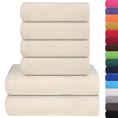 vidaXL Soft Grey Towel Set - 6-Piece Cotton Towels vidaXL