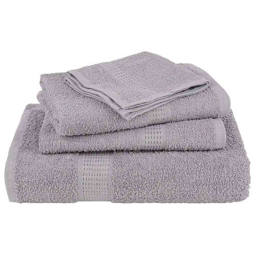 vidaXL Soft Grey Towel Set - 6-Piece Cotton Towels vidaXL