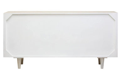 Sita Four Door Mango Wood Abstract Design Sideboard Orsina