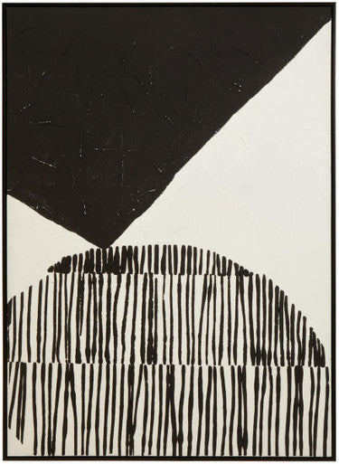 Astratto Black and White Abstract Hand Painted Wall Art Orsina